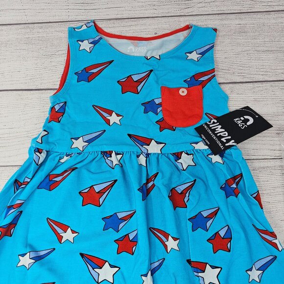 NWT‎ Rags To Raches Toddler Girls 4th Of July Fireworks Dress Size 3/4y - Picture 1 of 4
